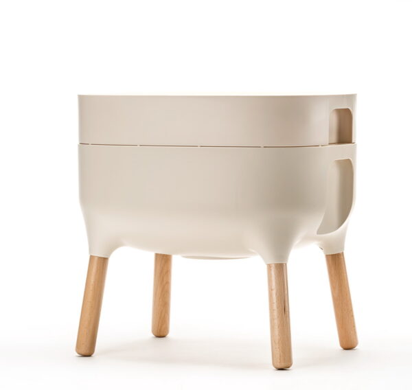 urbalive low self watering planter ivory